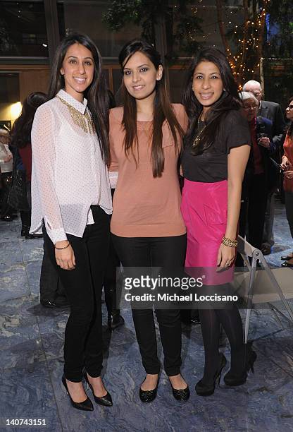 Shaista Ali, Minaa Khan and Maria Arif attend HBO's documentary screening of the Oscar winning film "Saving Face" at Asia Society on March 5, 2012 in...