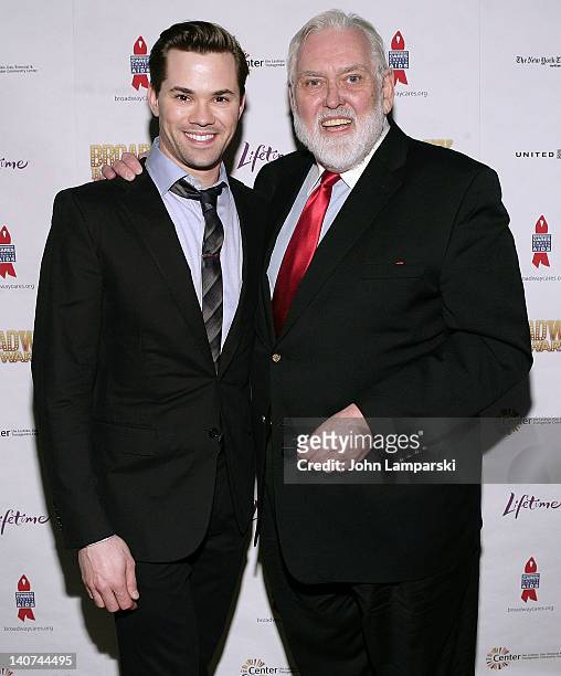 Andrew Rennells and Jim Brochu attend Broadway Backwards 7 at the Al Hirschfeld Theatre on March 5, 2012 in New York City.
