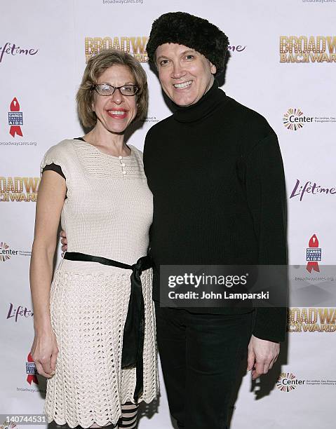 Jackie Hoffman and Charles Busch attend Broadway Backwards 7 at the Al Hirschfeld Theatre on March 5, 2012 in New York City.