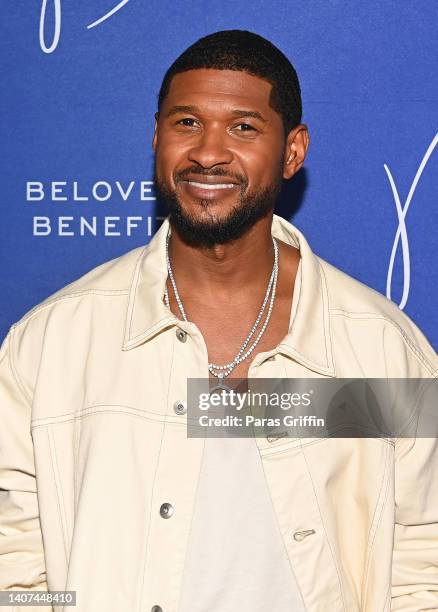 Usher attends the 2022 Beloved Benefit at Mercedes-Benz Stadium on July 07, 2022 in Atlanta, Georgia
