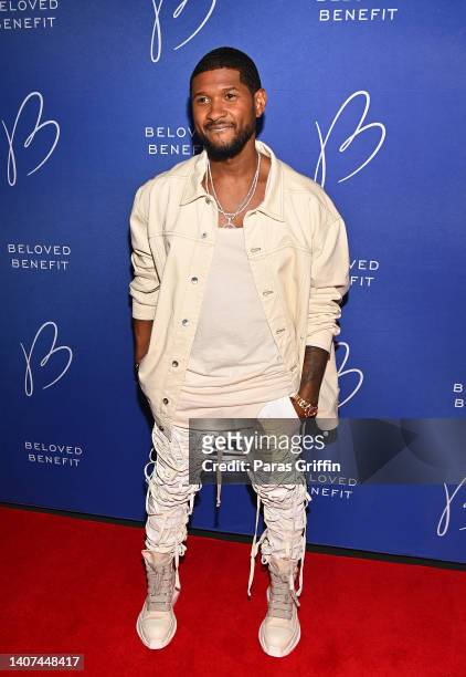 Usher attends the 2022 Beloved Benefit at Mercedes-Benz Stadium on July 07, 2022 in Atlanta, Georgia