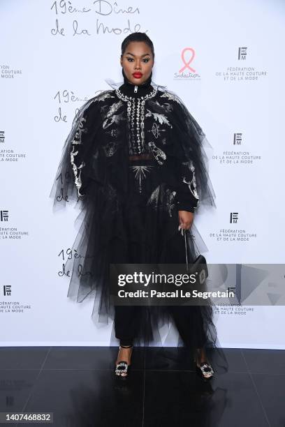 Precious Lee attends "Diner De La Mode" to benefit Sidaction at Pavillon Cambon Capucines on July 07, 2022 in Paris, France.