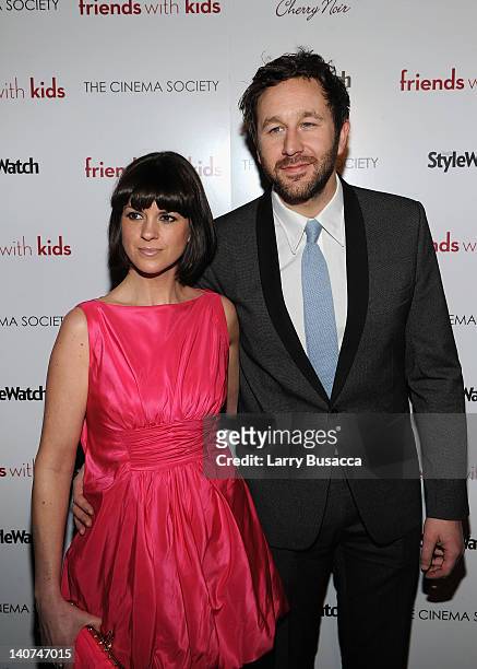 Dawn Porter and Chris O'Dowd attend the Cinema Society & People StyleWatch with Grey Goose screening of "Friends With Kids" at the SVA Theater on...