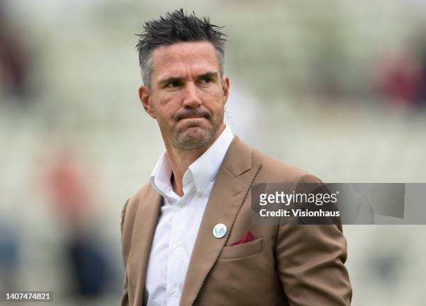 Sky Sports commentator Kevin Pietersen before day five of the Fifth LV= Insurance Test Match between England and India at Edgbaston on July 5, 2022...