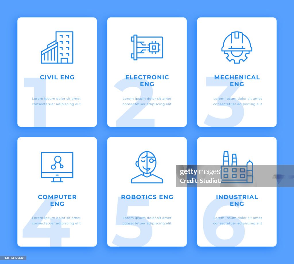 Engineering Types Infographic Concept High-Res Vector Graphic - Getty ...