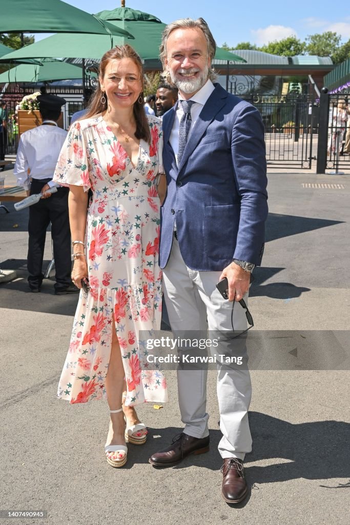 Celebrity Sightings At Wimbledon 2022 - Day 12