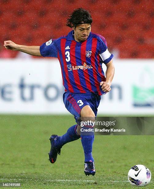 Masato Morishige of Tokyo in action during the AFC Asian Champions League match between Brisbane Roar and FC Tokyo at Suncorp Stadium on March 6,...