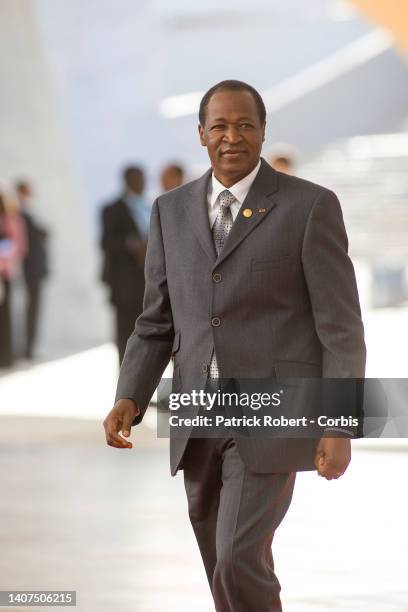 Blaise Compaoré, président du Burkina Faso au sommet Europe-Afrique de Lisbonne le 8 décembre 2007.