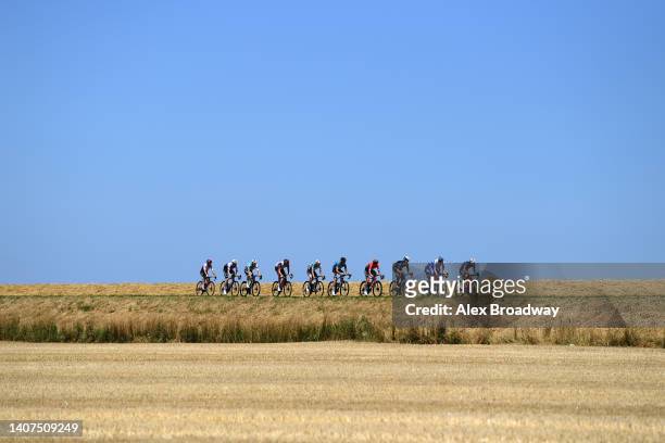Stake Laengen Vegard of Norway and UAE Team Emirates, Lennard Kämna of Germany and Team Bora - Hansgrohe, Kasper Asgreen of Denmark and Quick-Step -...