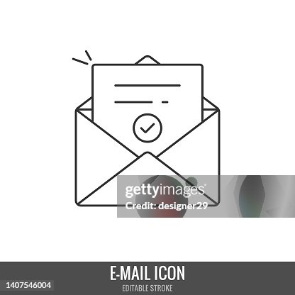 E-Mail Icon Editable Stroke Vector Design. E-Mail Icon Editable Stroke Vector Design.