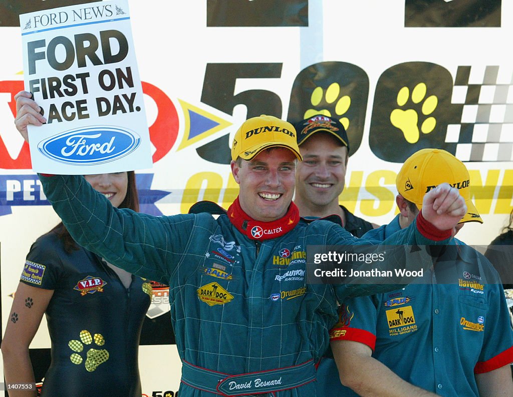 David Besnard Racing David Besnard of Caltex Havoline Racing Team waves to the crowd after ...