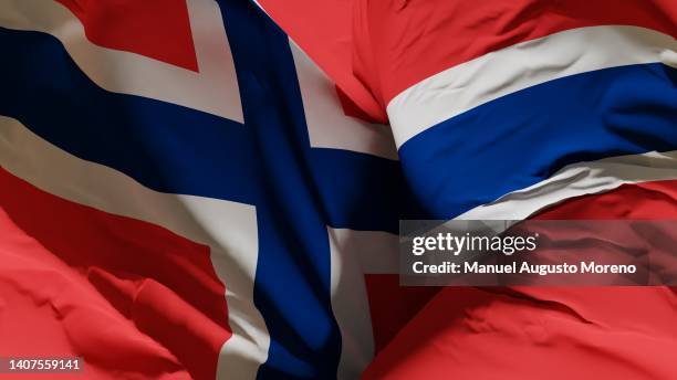 flag of norway - norway flag fotografías e imágenes de stock