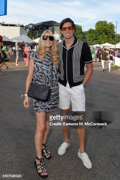 Tess Daly and Vernon Kay attend Pearl Jam in concert as American Express present BST Hyde Park at Hyde Park on July 08, 2022 in London, England.