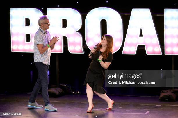 Ben Cameron and BroadwayCon creator, Melissa Anelli introduce BroadwayCon 2022 at The Manhattan Center on July 08, 2022 in New York City.