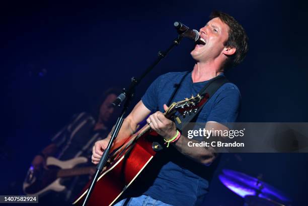 James Blunt headlines on the Main Stage during Day 1 of the Cornbury Festival at Great Tew Park on July 08, 2022 in Oxford, England.