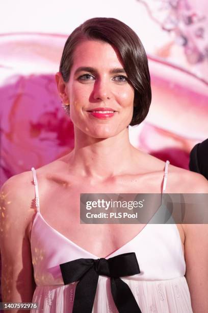 Charlotte Casiraghi attends the Rose Ball 2022 on July 08, 2022 in Monte-Carlo, Monaco.