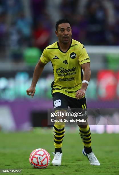 Marco Fabian of Mazatlan drives the ball during the 2nd round match between Mazatlan FC and Tigres UANL as part of the Torneo Apertura 2022 Liga MX...