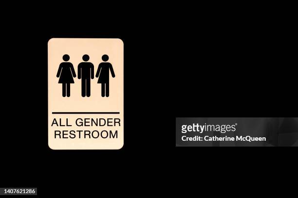 all gender restroom sign - bathroom sign foto e immagini stock