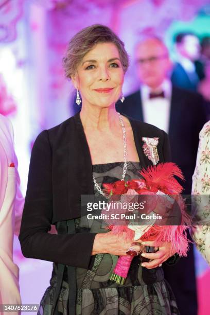 Princess Caroline of Hanover attends the Rose Ball 2022 on July 08, 2022 in Monte-Carlo, Monaco.