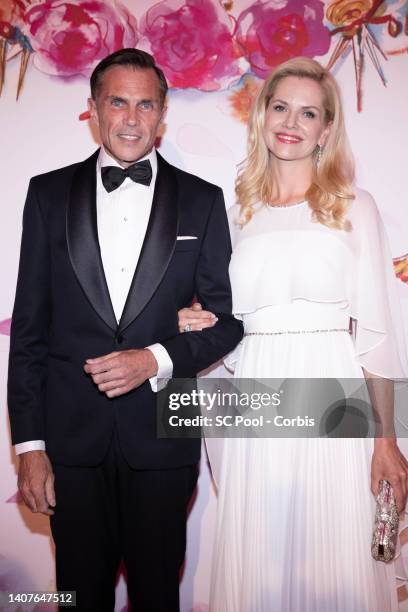 Prince Charles Philippe d'Orleans and Naomi Kern attends the Rose Ball 2022 on July 08, 2022 in Monte-Carlo, Monaco.