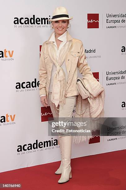 Silvia Tortosa attends 'Tesoros Vivos de la Television' tribute meeting at the European University on March 6, 2012 in Madrid, Spain.