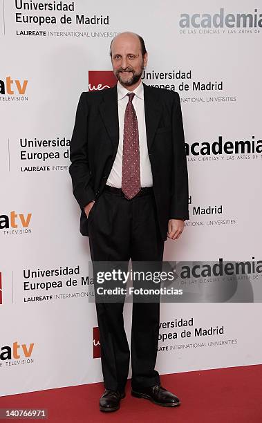 Jose Miguel Fernandez Sastron attends 'Tesoros Vivos de la Television' tribute meeting at the European University on March 6, 2012 in Madrid, Spain.