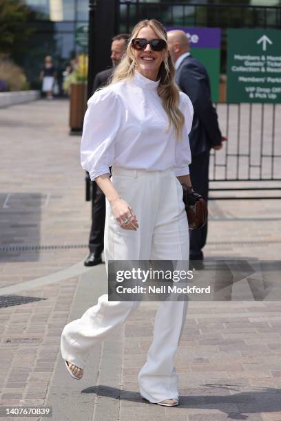 Ellie Goulding attends The Wimbledon Women's Singles Final at All England Lawn Tennis and Croquet Club on July 09, 2022 in London, England.