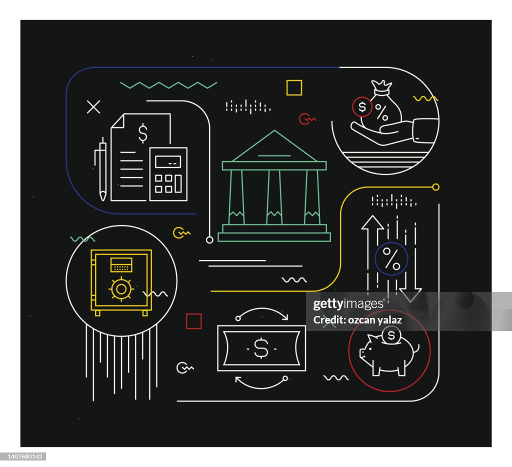 Banking Design Pattern Modern Illustration Of Banking And Finance Design High-Res Vector ...
