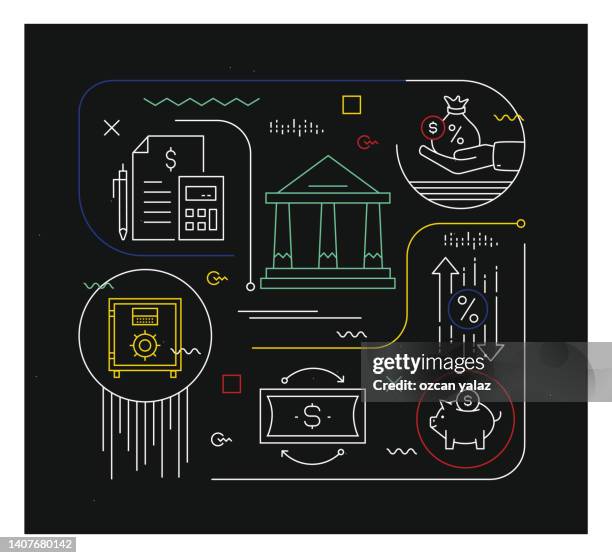 Bank Financing Visual Modern Illustration Of Banking And Finance Design High-Res Vector ...
