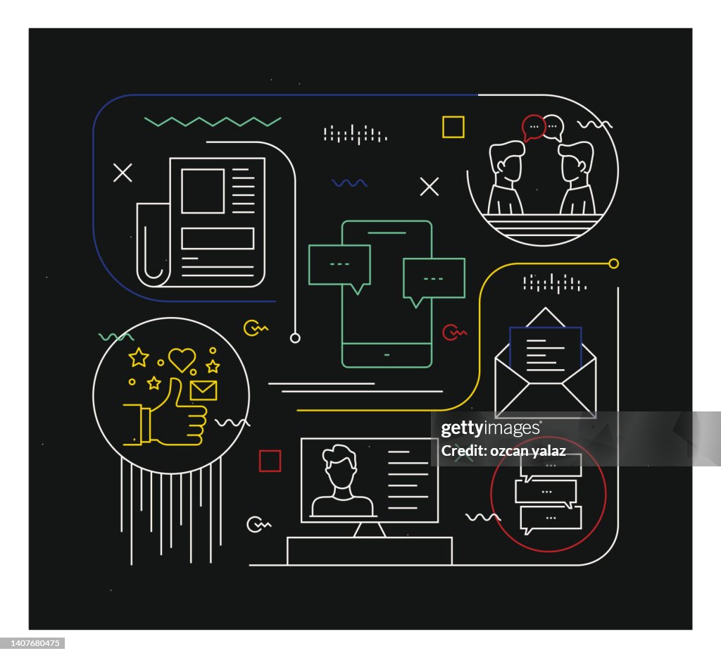 Communitcating Designs Modern Illustration Of Communication Design High-Res Vector Graphic ...