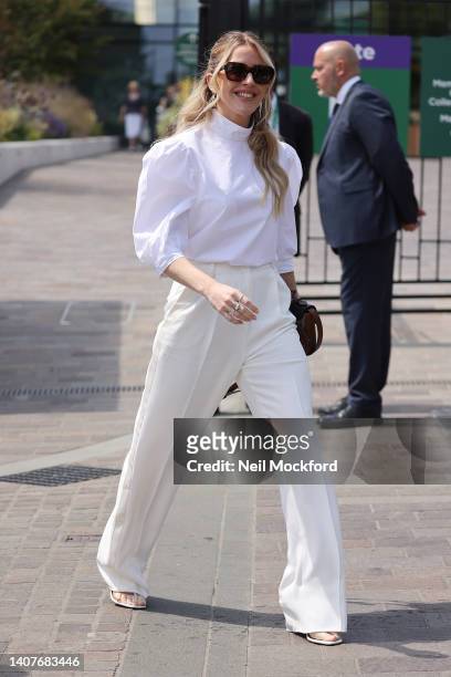 Ellie Goulding attends The Wimbledon Women's Singles Final at All England Lawn Tennis and Croquet Club on July 09, 2022 in London, England.