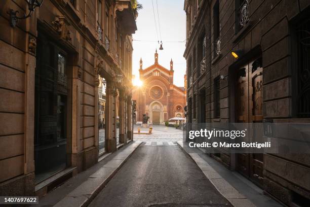 chiesa del carmine church in brera district. milan, italy. - milan stock pictures, royalty-free photos & images