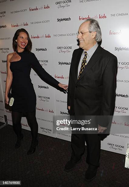 Model Christy Turlington and Robert Klein attend the Cinema Society & People StyleWatch with Grey Goose screening of "Friends With Kids" at the SVA...