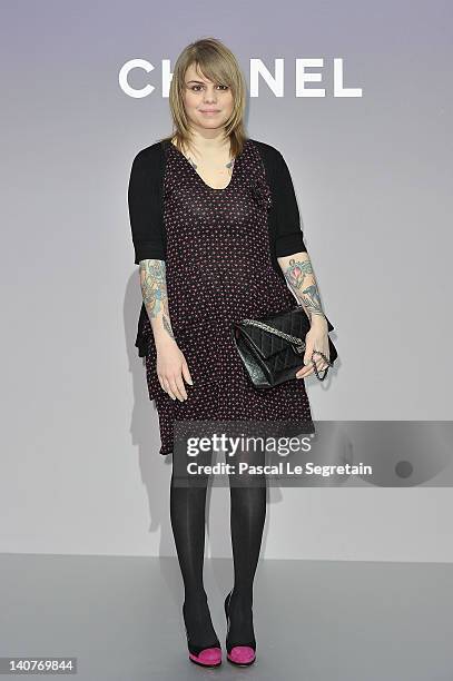 Singer Béatrice Martin, "Coeur de Pirate" attends the Chanel Ready-To-Wear Fall/Winter 2012 show as part of Paris Fashion Week at Grand Palais on...