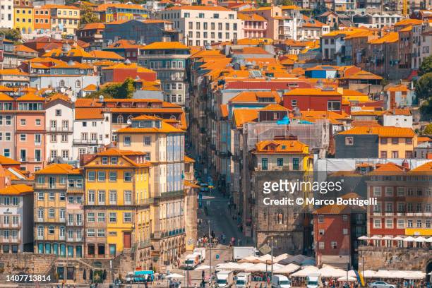 aerial cityscape of porto, portugal. - porto district portugal stock pictures, royalty-free photos & images