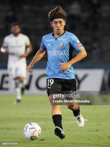 Daiya Tono of Kawasaki Frontale in action during the J.LEAGUE Meiji Yasuda J1 21st Sec. Match between Kawasaki Frontale and Gamba Osaka at Kawasaki...