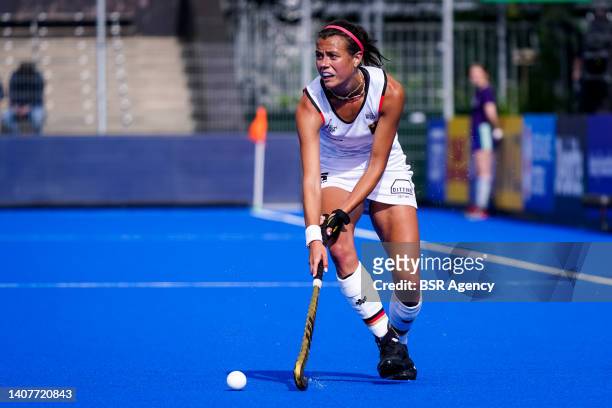 Selin Oruz of Germany during the FIH Hockey Women's World Cup 2022 match between Germany and South Africa at the Wagener Hockey Stadium on July 9,...