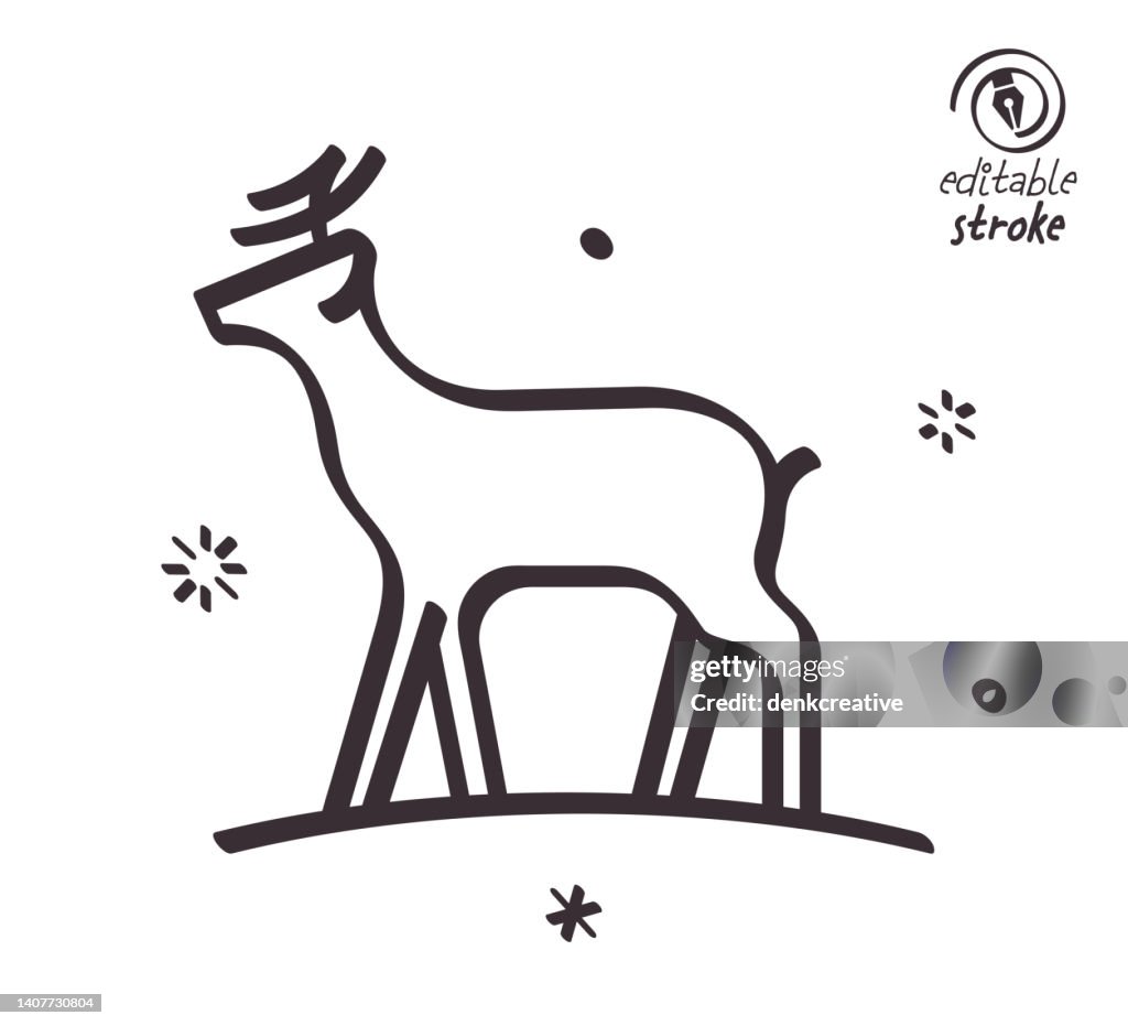 Hunt Line Drawing Playful Line Illustration For Deer Hunt High-Res Vector Graphic - Getty ...