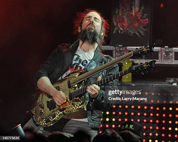 Ron "Bumblefoot" Thal of Guns N' Roses performs at Fillmore Miami Beach on March 5, 2012 in Miami Beach, Florida.