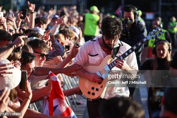 Yannis Philippakis of Foals performs during day two of the TRNSMT Festival at Glasgow Green on July 09, 2022 in Glasgow, Scotland.