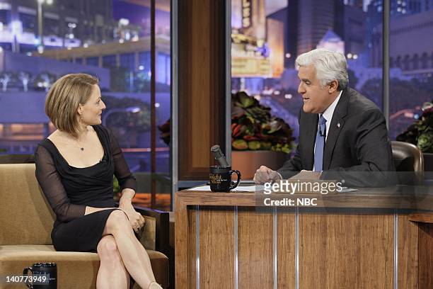 Episode 4042 -- Pictured: Actress/director Jodie Foster during an interview with host Jay Leno on May 13, 2011 -- Photo by: Stacie McChesney/NBC/NBCU...