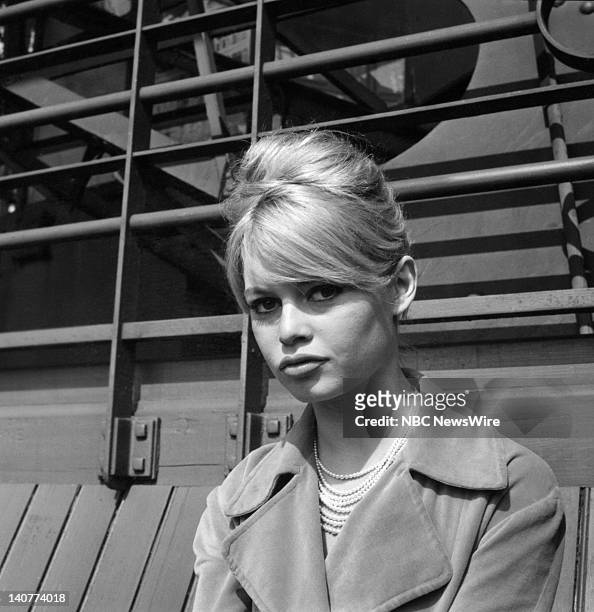 In Paris 1959" -- Pictured: French actress Brigitte Bardot at the Eiffel Tower in Paris from April 27 - May 1, 1959 -- Photo by: NBC/NBC NewsWire
