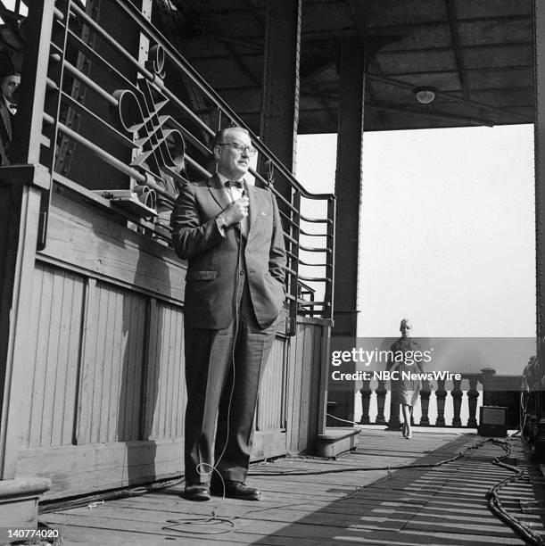 In Paris 1959" -- Pictured: NBC News' Dave Garroway, French actress Brigitte Bardot at the Eiffel Tower in Paris from April 27 - May 1, 1959 -- Photo...