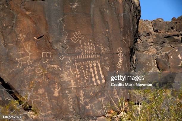 Pectoglyph Rabbit 47 Petroglyph Point Archeological Site Stock Photos, High-Res Pictures ...