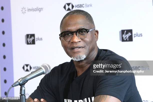 Dominique Wilkins attends the CCYAA Celebrity Classic hosted by Simu Liu and Jeremy Lin at Goldring Centre for High Performance Sport on July 09,...