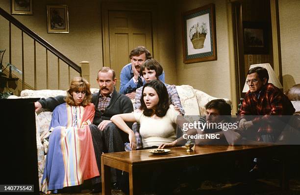 Episode 8 -- Pictured: Back: Dick Smothers as Brother Middle: Robin Duke as Mrs. Greenfield, Tom Smothers as Father, Mary Gross as Mother Front:...