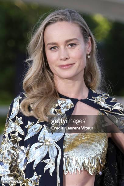 Actress Brie Larson attends Marvel Avengers Campus opening ceremony at Disneyland Paris on July 09, 2022 in Paris, France.