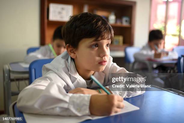 children inside the school classroom - argentinian people stock pictures, royalty-free photos & images