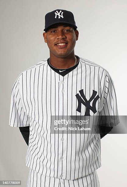 Ivan Nova of the New York Yankees poses for a portrait during the New York Yankees Photo Day on February 27, 2012 in Tampa, Florida.