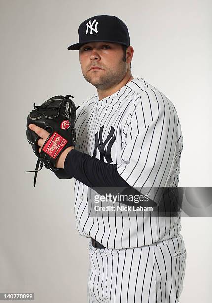 Joba Chamberlain of the New York Yankees poses for a portrait during the New York Yankees Photo Day on February 27, 2012 in Tampa, Florida.